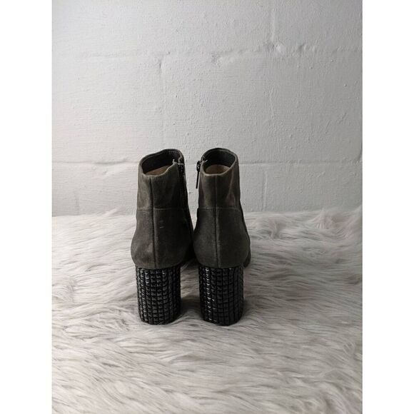 Michael Kors  Arabella Block Heel Ankle zip Boots Dark Green Suede SZ‎ 8 M - Picture 4 of 8